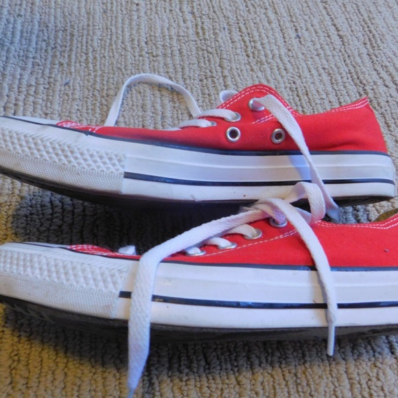 Red Chuck Taylor Converse Unisex 8 All Stars Vans - Picture 2 of 6